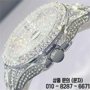 2024 MISSFOX 남성용 럭셔리 아이스 아웃 시계 자동 날짜 쿼츠 힙합 다이아몬드