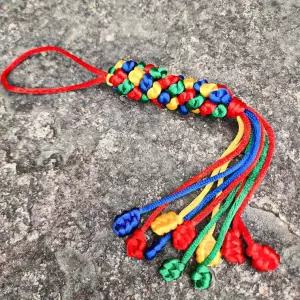 수능 불교 기원 실 행운 키홀더 끈 전통 시험 소원성취 태슬 장식 다색 금강매듭 오색걸이