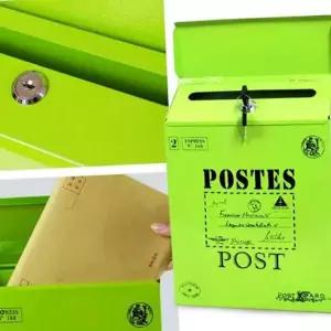 스틸 우편함 빈티지 인테리어 우체통 벽걸이 우편함 가정용 우편물 보관함