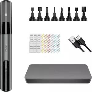 DSPIEA PRO 왕복 전기 샌더 샌딩 헤드 8개 실리콘 사포 세트 7그릿(180-1200) 전원 코드 및 케이스 속도