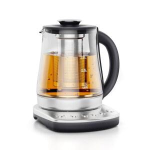 인퓨저가 포함된 올레이크스 전기 주전자, 온도 조절이 가능한 온수 주전자, 2시간 보온, 끓는 물 차 커피를 위한 1200W 고속 가열, 1 5L