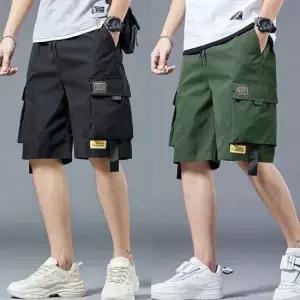 오버핏반바지 남자 여름 포켓카고바지 밴딩 반바지 스트릿 패션코디