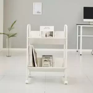 이동식 책 선반 바퀴형 철제 거실 이동식 북 카트 독서 침대 협탁 유아