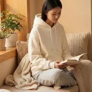 루즈핏 후드 티 데일리 오버사이즈 남녀공용 무지 기모 후드 티 박시핏 가을 겨울 간절기 여성