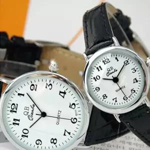 학생 커플 여성 방수전자 남성 가죽시계 QB-80151(대) [fB80215]