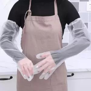 주방 일회용 비닐긴장갑 설거지 세차 롱위생장갑 60cm
