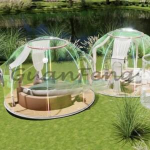 럭셔리 겨울용 지오데식 야외 컴퓨터 전시 돔 텐트 캠핑 호텔 및 리조트 고급 조립식 주택