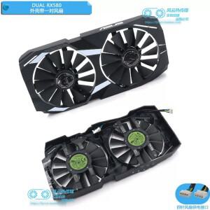 ASUS 듀얼 GTX1060 RX470 그래픽 비디오 카드용 새 쉘 프레임 팬 방열판