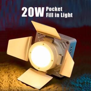 포켓 LED 비디오 라이트, 사진 스튜디오 브이로그 라이브용, 소프트박스 허니콤 그리드 반도어, 12FX, 20W,