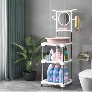 세수대야 받침대 캠핑장 거치대 거울 이동식 선반 가정용