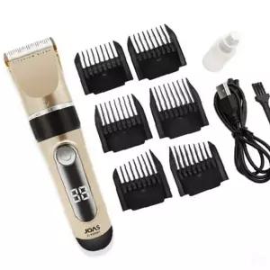 충전식 무선 헤어 클리퍼 5단계 길이조절 방수기능 세라믹 코팅날 가정용 이발도구