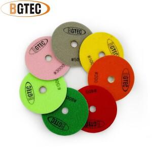 BGTEC 습식 다이아몬드 유연한 연마 패드, 화강암 대리석 세라믹 인공 석재용 연삭 디스크, 4 인치 6 개, #