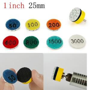 1인치 원형 연마 디스크 스펀지 폴리싱 패드 습식 건식 버퍼 5010020040080015003000 그릿 대리석 화강암