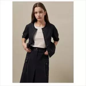 올리비아로렌 HC04 배색 스티치 자켓 블라우스  VOCNS5M4231