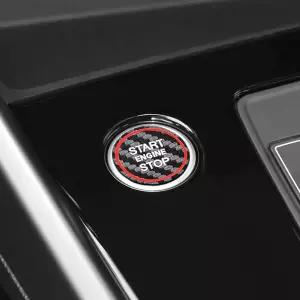 알칸타라 키 점화 버튼 트림 인테리어 몰딩 액세서리탄소를 위한 BETERHUMZ 자동차 엔진 시동 스티커