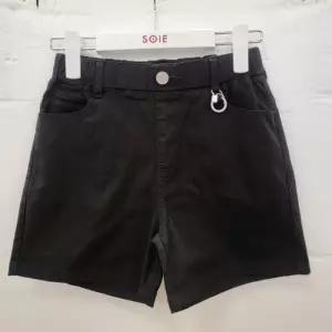소이 HC22 4부 키링 면바지 여아 여름용 블랙 허리밴드 스판 4부 바지 26M0254
