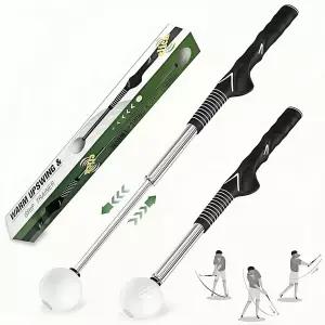 리트랙터블 골프 스윙 트레이너 오른손잡이 골퍼를 위한 그립 보정 및 클릭 피드백 훈련 보조 도구 사전