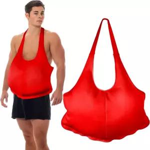 SATINIOR 산타클로스 수트 남성용 유니 패딩 벨리 스터퍼 산타 코스튬 크리스마스 코스프레