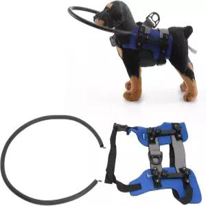 맹견용 링 하네스 쉽게 고정할 수 있는 견고한 조절식 맹견 범퍼 가드 안내 장치 충돌 방지 S