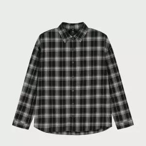 행텐틴즈 동백01 여아 헴라인 체크 셔츠_블랙  14570-120-403-09-100