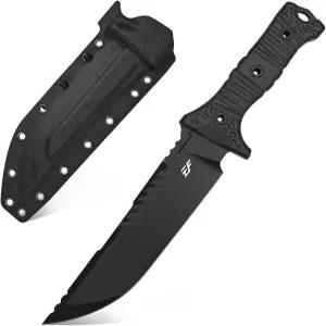 Eafengrow EF141 고정 칼날 나이프 AUS-10 강철 작업용 캠핑 생존을 위한 Micarta 핸들 풀 탱 EDC 도구