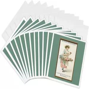 3D 로즈 인사말 카드 꽃꽂이가 달린 플로럴 북마크 캐시미어 부케 향수 레이디 12팩 BLN 빈티지 및 화장실