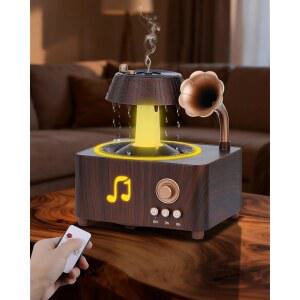 카이크르 오일 , 침실용 250ml 쿨 미스트 레인 7가지 색상 LED 앰비언트 라이트 및 물 부족 시 자동 차단, 사무실, 공부방, 요가, 휴식 가정용