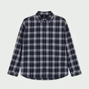 행텐틴즈 동백01 여아 헴라인 체크 셔츠_네이비  14570-120-403-09-277