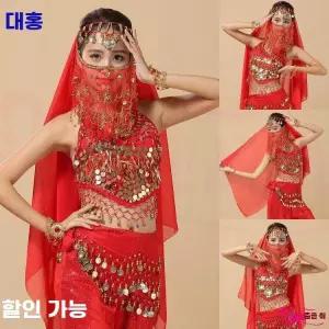 인도 무용 공연용 면사 쉬폰 스카프 얼굴 가리개 소품