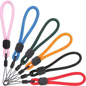 YOUOWO 6팩 핑거 스트랩 링 랜야드 휴대폰 케이스용 컬러 로프 소형 열쇠 열쇠고리 USB ID 카드 배지