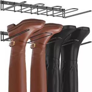 ZJSTRO 벽걸이 신발장 금속 부츠장 벽용 웨더 행거 키 큰 부츠와 카우보이 신발을 위한 4켤레 부츠 정리함