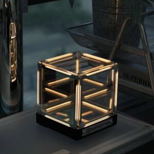 마호후후푸 인피니티 큐브 라이트, 미러 4D 아크릴 리드 어비스 이펙트 터치 가능 충전식 무드 라이트 게이밍 데스크 미래형 장식용 따뜻함