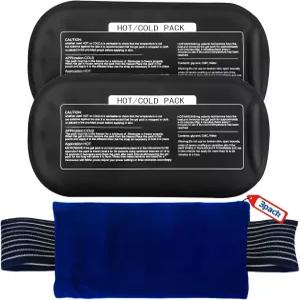 부상용 스팩 재사용 가능3종 세트 무릎용 뜨겁고 차가운 가능한 젤 랩 지지대 어깨 허리 관절 근육 무릎 팔