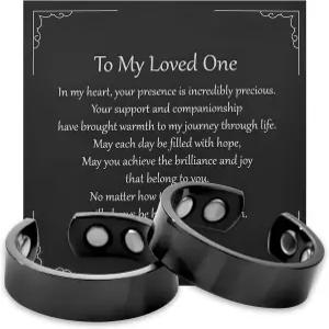 남녀용 MagEnergy 2PCS 구리 반지 99.9 순도 자석 조절 엄지 선물 상자 포함 보석