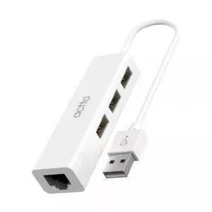 엑토 032TKL46 유선 랜카드 랜포트 USB 3포트 멀티허브 HUBL-01