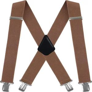 물렌 남성용 X백 2인치 와이드 헤비 듀티 클립 조절 가능한 멜빵