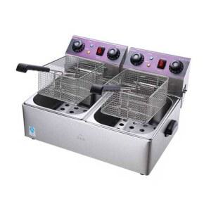 전기 튀김기 소형 업소용전기튀김기 2구 미니 탱크 냄비 모델 분식집 튀기기 수유식 1구