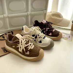 샤오원샵 여성 데님 가을 빈티지 키작녀 러닝화 로우탑 보드화 통굽 운동화 꾹3