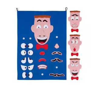 미스터리 이미지 표정 벨크로 보드판 어린이집교구 홈스쿨링 DIY