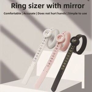 MAGNIFIER EQUIPPED RING SIZER SOFT TAPE FINGER SIZE ACCURATE FOR MEASU MENT