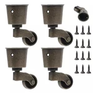 가구 피아노 스탠드 테이블 캐비닛 책장 식물 스탠드용 빈티지-스위벨-라운드-캐스터-컵 컵 회전 휠 캐스터