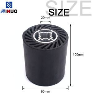 와이어 드로잉 연마기용 고무 드럼 휠 샌딩 슬리브 벨트 롤러 90mm *
