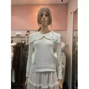 [에고이스트] 숄더 플랩 슬림 니트 ES1JK-102 675248