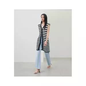 에고이스트 스트라이프 니트 롱 베스트 ER3EK707 674971