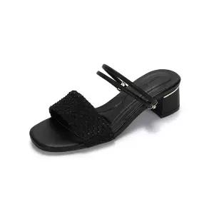 [하프클럽/무크]엠.무크 샤인 드레스 투웨이 샌들 블랙 516423501UA