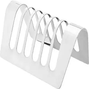 CLWXHS 토스트 랙 빵 홀더 6 슬라이스 슬롯 스테인리스 스틸