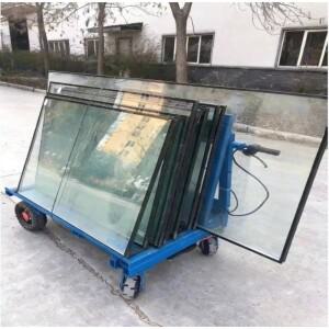 유리 석고보드 문 창문 타일 운반용 전동 트롤리 4륜 접이식 보드