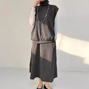 아이우먼 폴라나시스커트세트 RAX165M602 빅사이즈 (46087232)