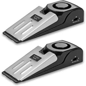 랜쿤 도어 스토퍼 경보기 2팩 120dB 라우드 휴대용 웨지 입구 경보 안전 도구 홈 시큐리티 하우스 아파트