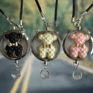 차량용 방향제 곰돌이 큐티 반전 분이기 룸미러형 디퓨저 고정클립 발향스틱